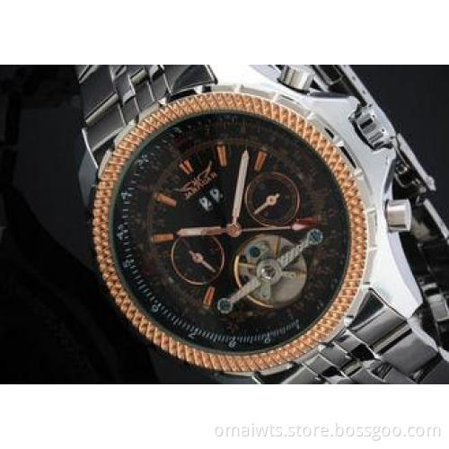 Wrist Stainless Steel Automatic Man Watch 17mm Case Tourbi